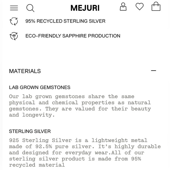 Mejuri White Sapphire & Sterling Silver Tennis Bracelet - 6” - Picture 7 of 7